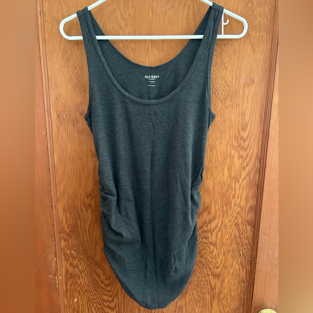 Old Navy large maternity tank top. Set of 3, grey, white and black